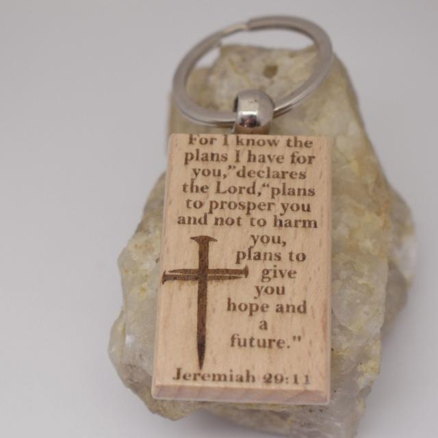 for I know the plans Cross wooden keychain.jpg